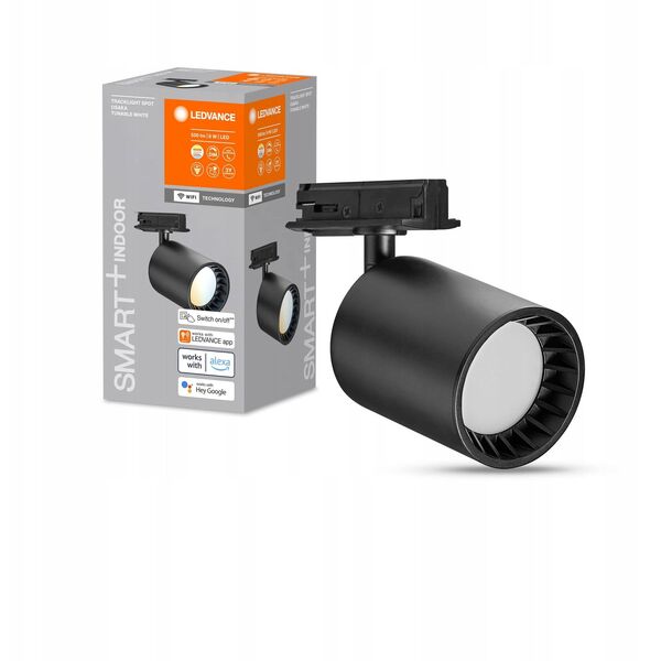 Έξυπνος LED προβολέας ράγας LEDVANCE TRACKLIGHT OSAKA, 8W, 2700-6500K, 500lm, 80deg, μαύρο