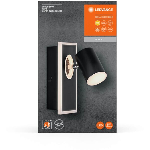 LED spotlight LEDVANCE DECOR SPOT MARS 16.5W 3000K 1620lm 3CLIC-DIM 12x20x13cm
