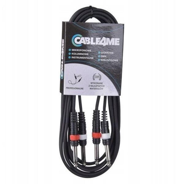 ΚΑΛΩΔΙΟ4ΜΕ 2x jack mono 6,3mm 2x jack mono 6,3mm 3m