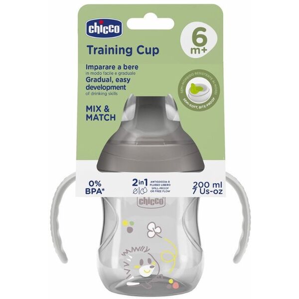 CHICCO-692135-ΚΥΠΕΛΛΟ ΜΗ ΔΙΑΡΡΟΗΣ ΜΕ ΣΚΛΗΡΟ ΣΤΟΜΙΟ 200ML