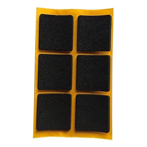 ADHESIVE PADS 2.5MM BLACK 30X30MM 6