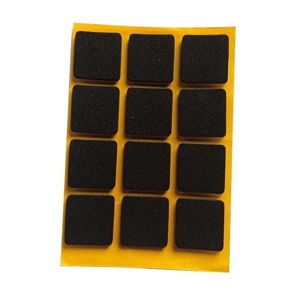 ADHESIVE PADS 2.5MM BLACK 20X20MM 12