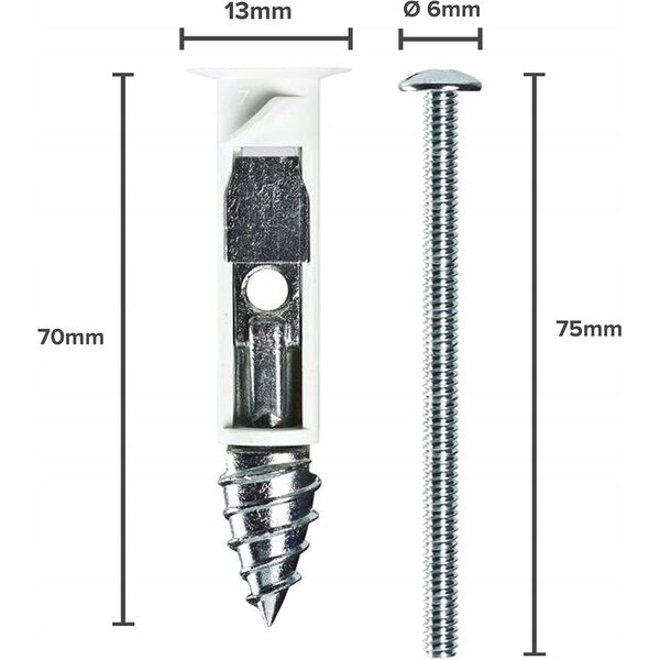 ANCHOR DRYW DRILLER 13X70 KOMBI 4 PCS