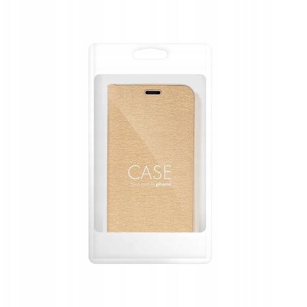 Θήκη LUNA Book Gold για XIAOMI Redmi Note 14 4G (GLOBAL - 164,84mm x 78,15mm x 8,16mm) χρυσό