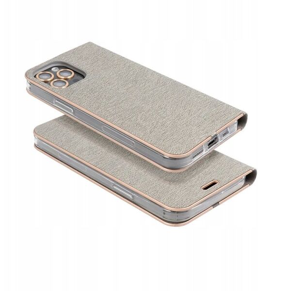 Θήκη LUNA Book Gold για SAMSUNG S25 Edge ασημί