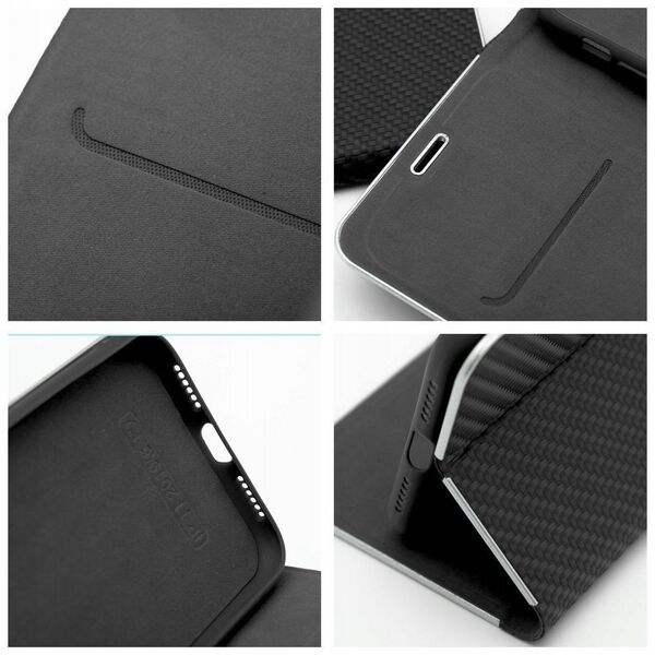 Θήκη LUNA Book Carbon για SAMSUNG S25 Edge μαύρο