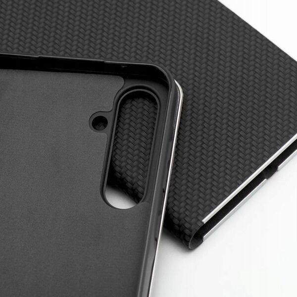 Θήκη LUNA Book Carbon για SAMSUNG S25 Edge μαύρο