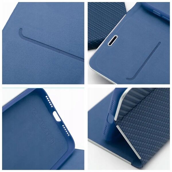 Θήκη LUNA Book Carbon για SAMSUNG S25 Edge μπλε