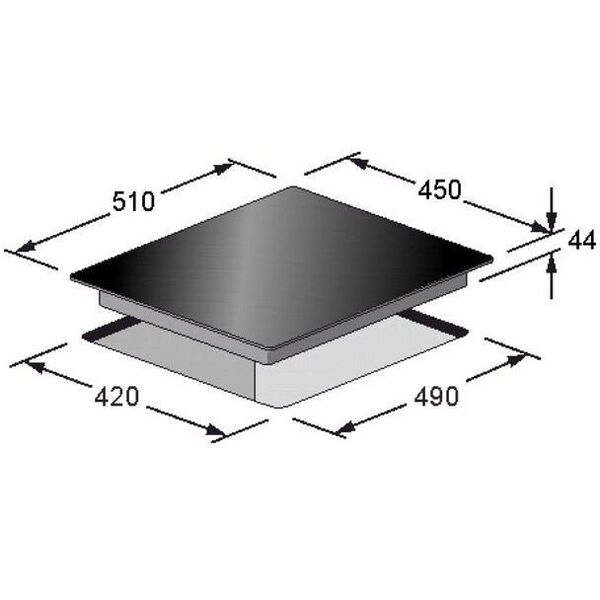 Εντοιχιζόμενη εστία KAISER KCT 4745 F, πλάτος 45 cm