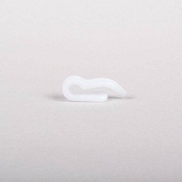 HOOK DOUBLE PLASTIC WHITE (30)