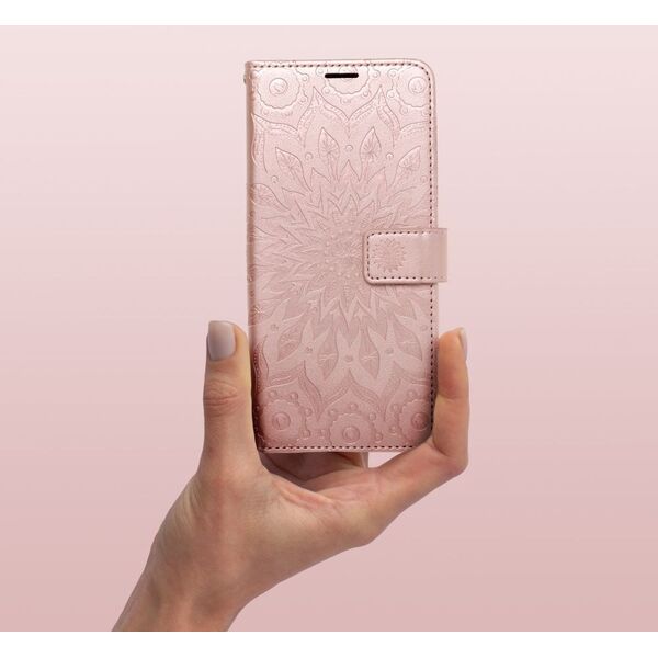 OEM Kabura MEZZO Book do IPHONE 15 Plus mandala złoty róż