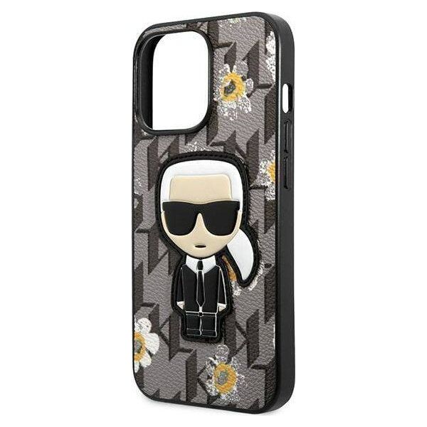 Karl Lagerfeld Karl Lagerfeld Iconic Karl Flower - Etui iPhone 13 Pro Max (szary)