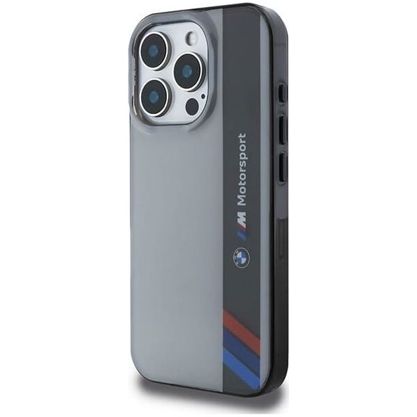 BMW BMW BMHCP16L23HTFEG iPhone 16 Pro 6.3" szary/grey hardcase Motosport IML Vertical Stripe