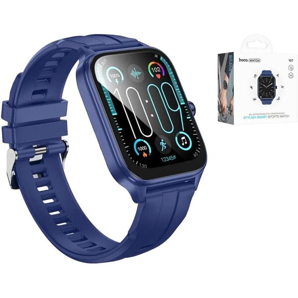 HOCO smartwatch με λειτουργία κλήσης Y27 μπλε