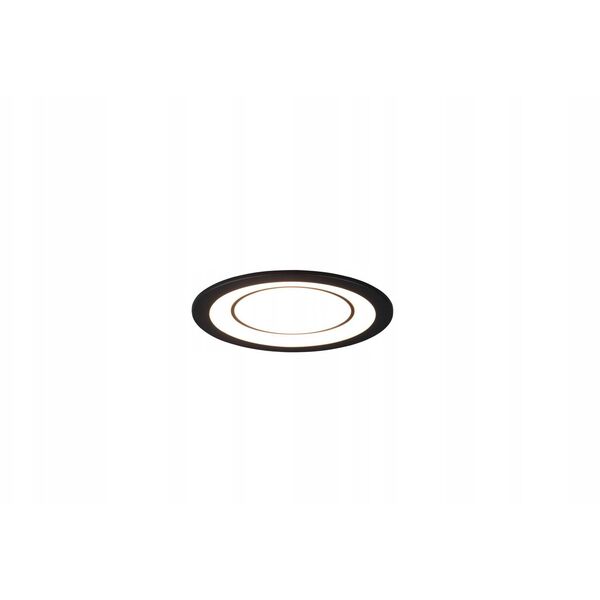 Φωτιστικό LED χωνευτό TRIO CORE, 10 W, 3000 K, 1040 lm, 2 πηγές φωτός, μαύρο, O15 cm