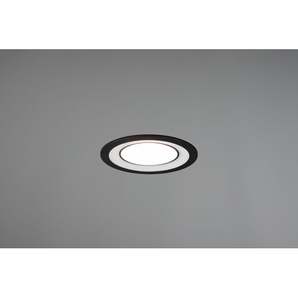 Φωτιστικό LED χωνευτό TRIO CORE, 10 W, 3000 K, 1040 lm, 2 πηγές φωτός, μαύρο, O15 cm
