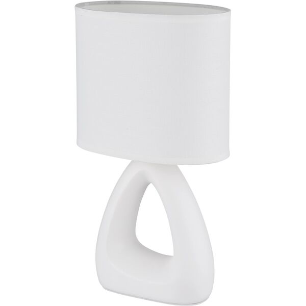 Φωτιστικό επιτραπέζιο GLOBO TRIANGLE, 1 x E14, 40W, λευκό, κεραμικό, 17 x 10 x 30 cm
