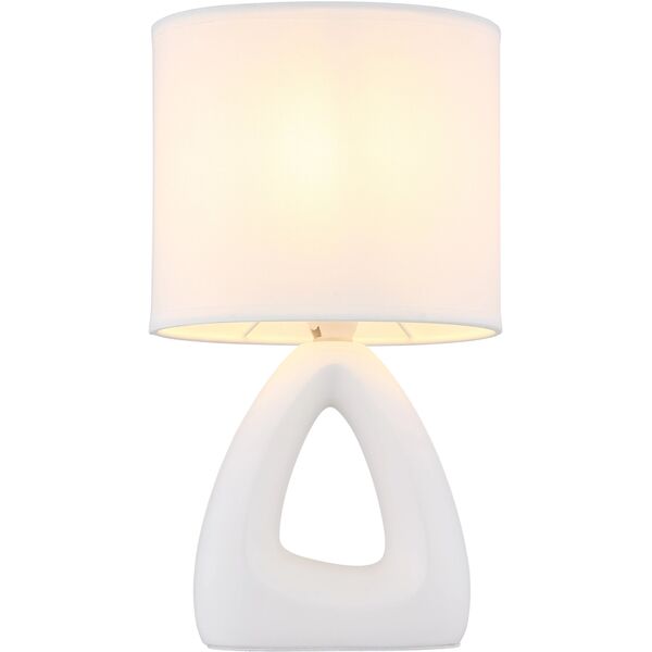 Φωτιστικό επιτραπέζιο GLOBO TRIANGLE, 1 x E14, 40W, λευκό, κεραμικό, 17 x 10 x 30 cm