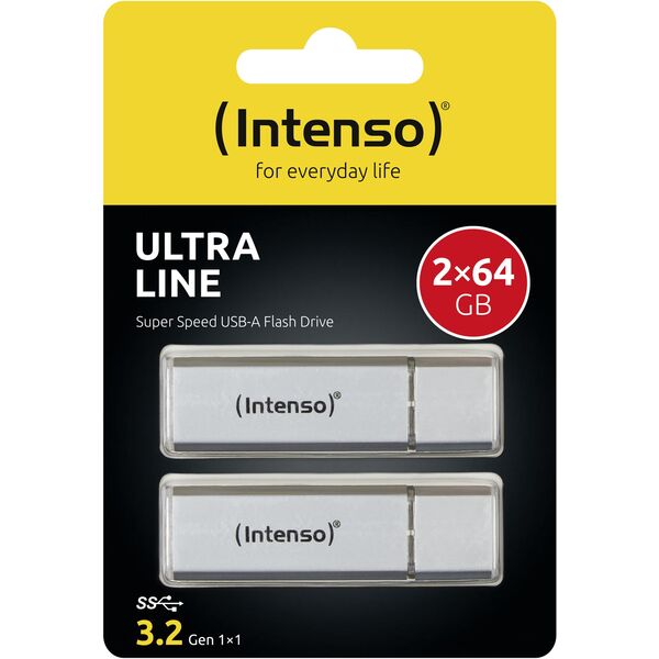 Intenso USB Flash Drive 3.2 64GB Ultra Line double pack