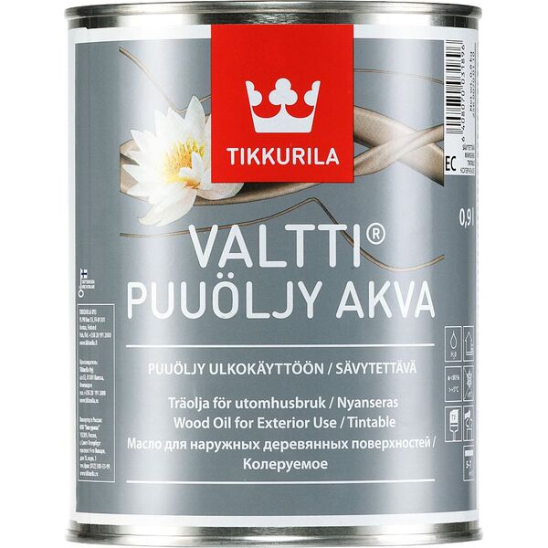 Tikkurila Olej do drewna wodorozcieńczalny Valtti Wood Oil akwa 2,7L