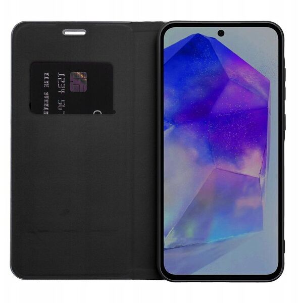 Θήκη LUNA Book Carbon για SAMSUNG A06 μαύρο