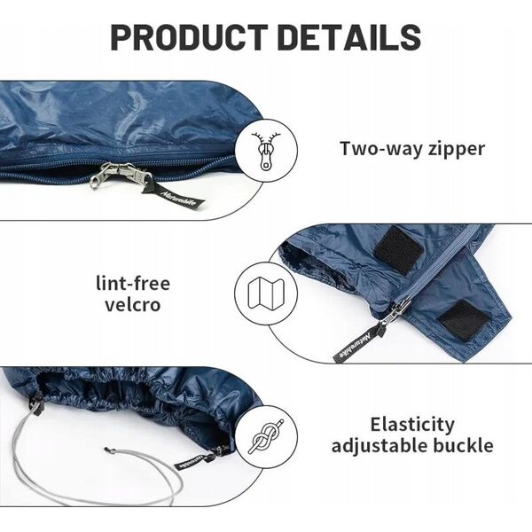 Naturehike śpiwór cwm295 envelope cnk2300sd013-navy blue NATUREHIKE