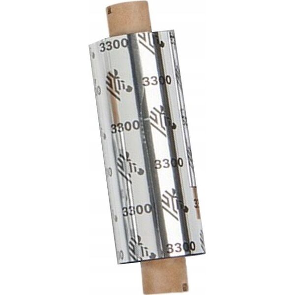 zebra Wax/Resin Ribbon, 84mmx74m (3.31inx242ft), 3300| Standard, 12mm (0.5in) core, 12/box