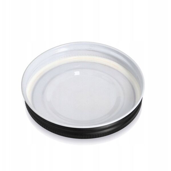 Βάζο με μεταλλικό καπάκι KITCHEN ESSENTIALS, ραβδωτό γυαλί