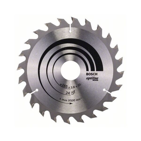 Bosch Tarcza pilarska Optiline Wood 165x30x2,6mm 24z - 2608640602