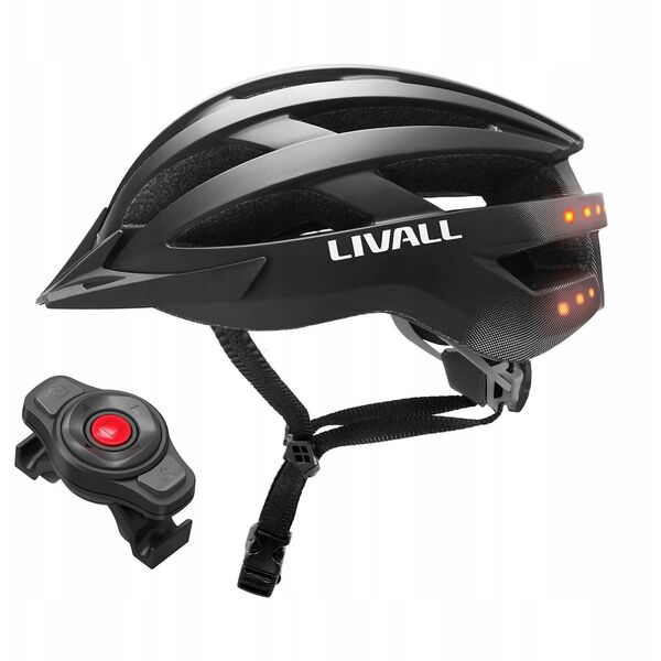 Κράνος ποδηλάτου MTB Bluetooth 58-62cm LED/SOS/Intercom μαύρο