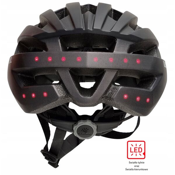 Κράνος ποδηλάτου MTB Bluetooth 58-62cm LED/SOS/Intercom μαύρο