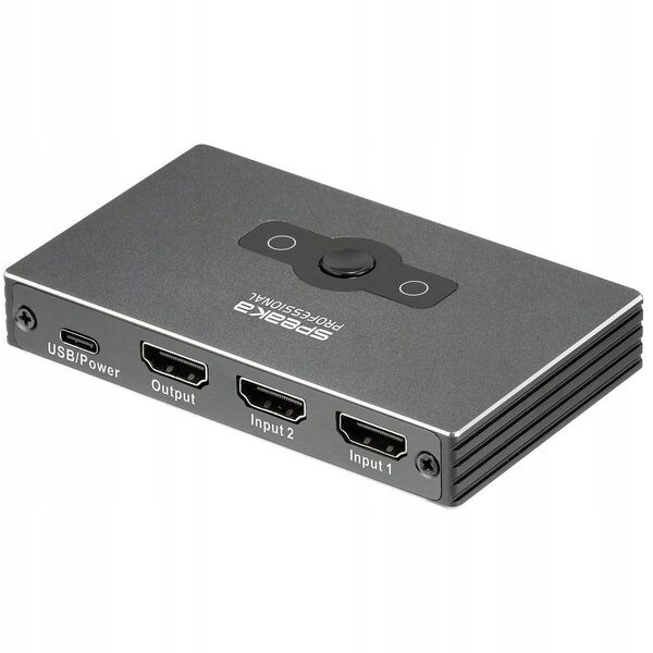 SpeaKa Professional SP-HSW-300 2 Port HDMI-Switch Ultra HD-ικανό 7680 x 4320 Pixel (SP-10474508)