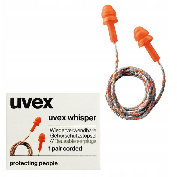 Uvex 2111201, Ενδοωτιαία, Γκρι, Πορτοκαλί, 23 dB, Ενσύρματο