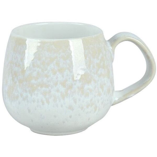 MUG EMBOS OUTS GLAZE INSIDE WHITE 370ML