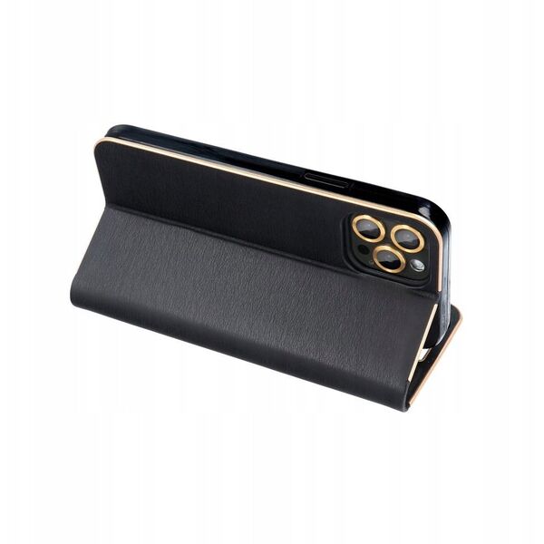 Θήκη LUNA Book Gold για SAMSUNG S25 Plus μαύρο