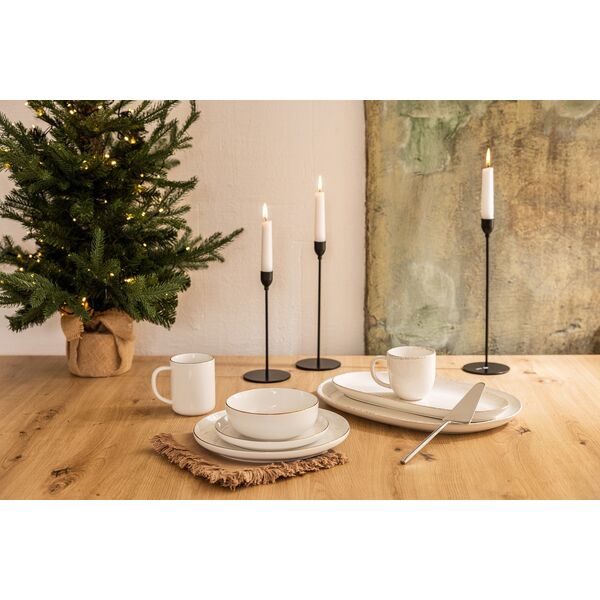 OVAL PLATE DOMOLETTI SESAM DOTS 35.6CM