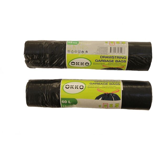 GARBAGE BAGS OKKO DS 60L 15PCS