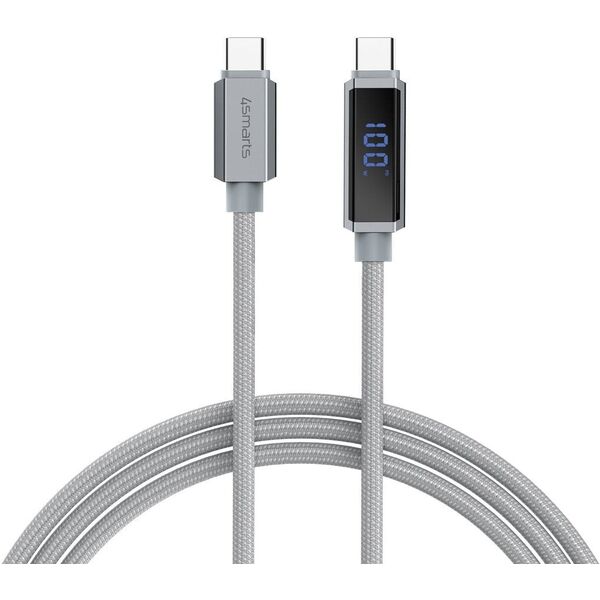 4smarts USB-C Kabel DigitCord 100W 1,5m, grau