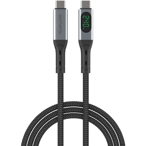 4smarts USB4 Kabel DigitCord Enterprise 240W 1,5m, schwarz
