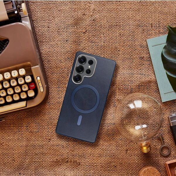 Θήκη GENTLEMAN MAG COVER συμβατή με MagSafe για SAMSUNG S25 PLUS μπλε