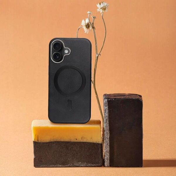 Θήκη GENTLEMAN MAG COVER συμβατή με MagSafe για IPHONE 14 PRO MAX μαύρη