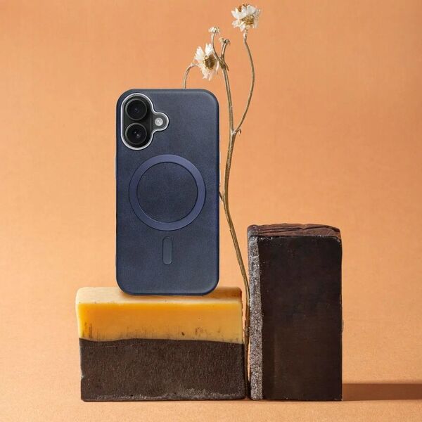Θήκη GENTLEMAN MAG COVER συμβατή με MagSafe για IPHONE 13 PRO μπλε