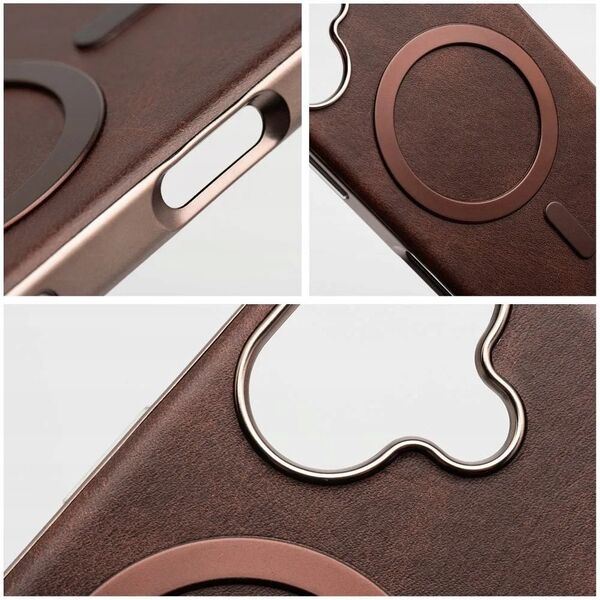Θήκη GENTLEMAN MAG COVER συμβατή με MagSafe για IPHONE 15 PRO MAX καφέ