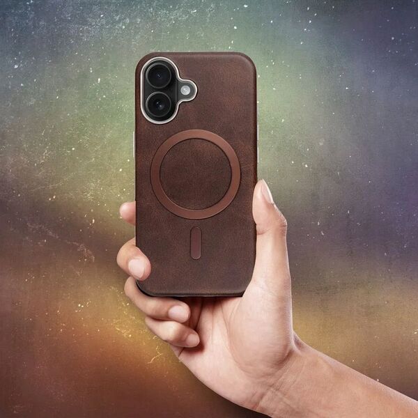 Θήκη GENTLEMAN MAG COVER συμβατή με MagSafe για IPHONE 16e (SE 4 2025) καφέ
