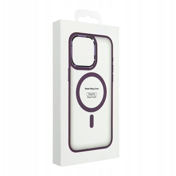 Θήκη MATTE MAG COVER συμβατή με MagSafe για SAMSUNG S25 μωβ