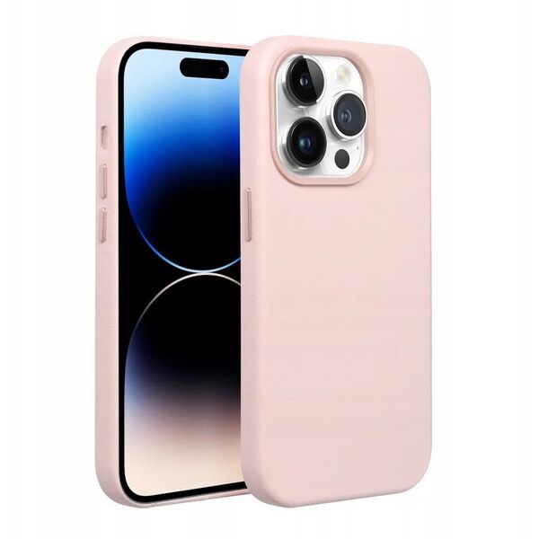 Δερμάτινη Θήκη MAG COVER συμβατή με MagSafe για SAMSUNG S25 ροζ