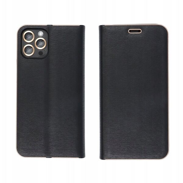 Θήκη LUNA Book Gold για SAMSUNG S25 μαύρο