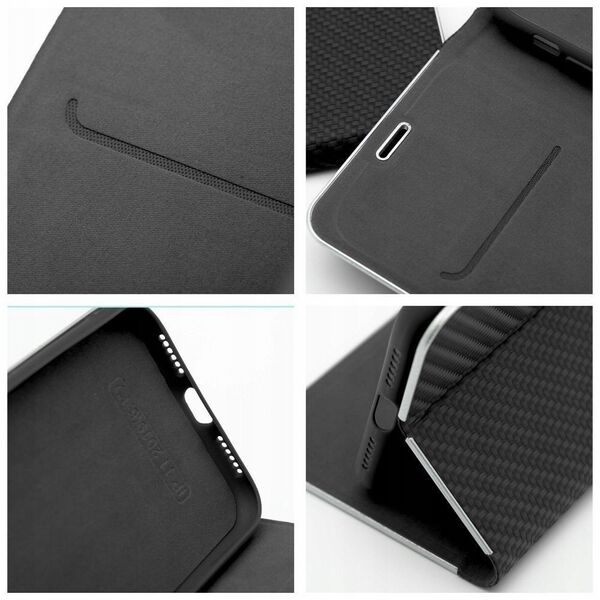 Θήκη LUNA Book Carbon για SAMSUNG S25 Plus μαύρο