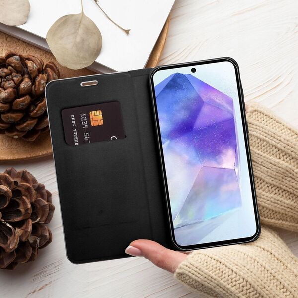 Θήκη LUNA Book Carbon για SAMSUNG S25 Plus μαύρο