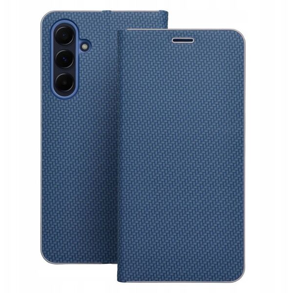 Θήκη LUNA Book Carbon για SAMSUNG S25 Plus μπλε